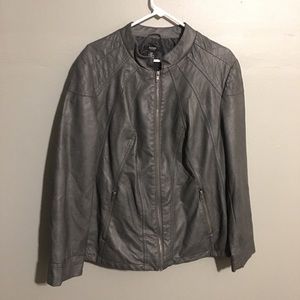 Alfani Woman Vegan Leather Moto Jacket